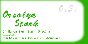 orsolya stark business card
